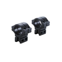 BKL-301 1 Long Double Strap Dovetail Rings - Matte Black