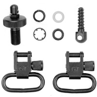 Grovtec Mossberg 500 12 Gauge Swivel Set 1" Loops Black